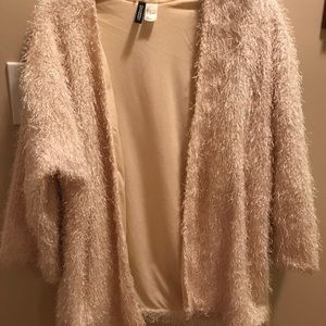 H&M Fluffy Cream Coat